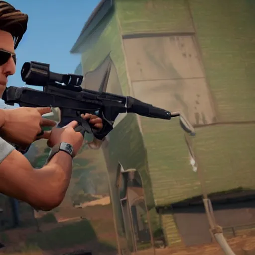 Prompt: Tom Cruise in Fortnite