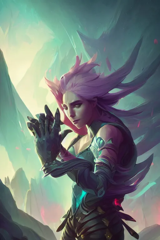 Prompt: swain league of legends wild rift hero champions arcane fantasy digital painting bioluminance alena aenami artworks in 4 k design by lois van baarle by sung choi by john kirby artgerm and greg rutkowski and magali villeneuve tank support marksman mage fighter assassin,