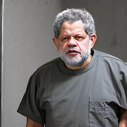 Image similar to Luis Inácio Lula da Silva with prison clothes in Jail, photograph