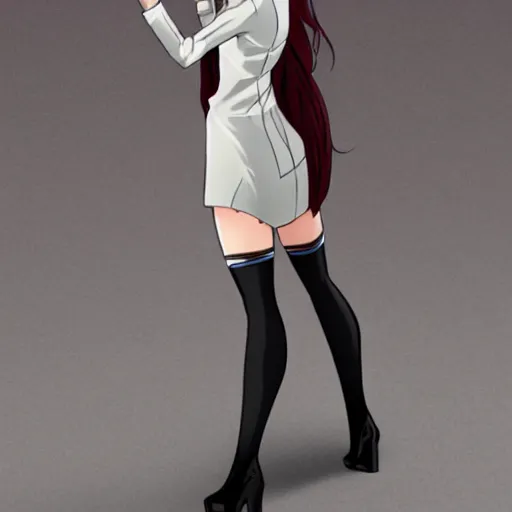 Makise Kurisu Full Body Stable Diffusion Openart