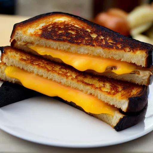 Prompt: Monster grilled cheese, 4k photo