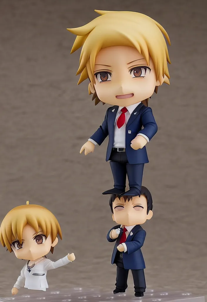 Image similar to Anime Nendoroid Figurine of Donald Trump, Product Photo