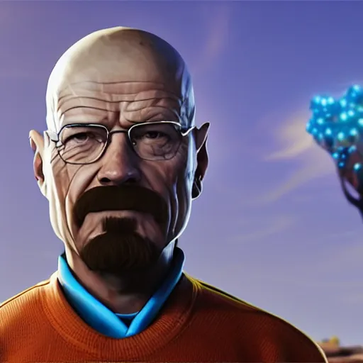 Prompt: Walter White in Fortnite hyper realistic 4K quality