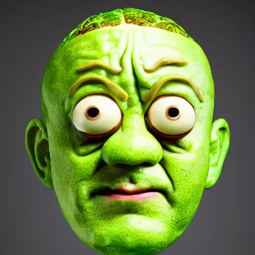 Image similar to a face made of ( ( ( brussels sprouts ) ) ) made of!!! tom hanks!!!, 8 k, trending on artstation, 8 0 mm photography, hyperrealistic