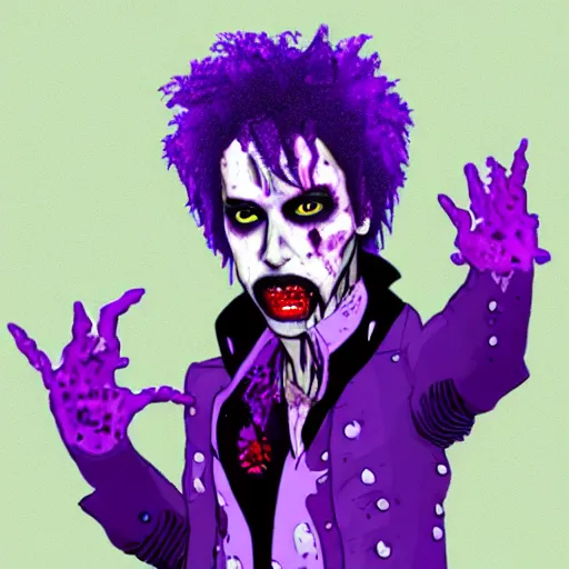 Image similar to zombie prince purple rain