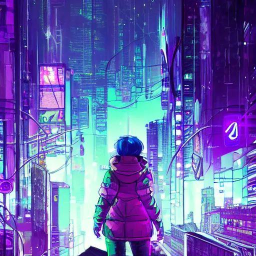Image similar to high detailed humanized hamster in a cyberpunk rainy city at night by josan gonzalez, purple and blue neons, unreal engine, high quality, 4 k, uhd, trending on artstation, wires, blade runner vibes, ghost in the shell, akira, dorohedoro