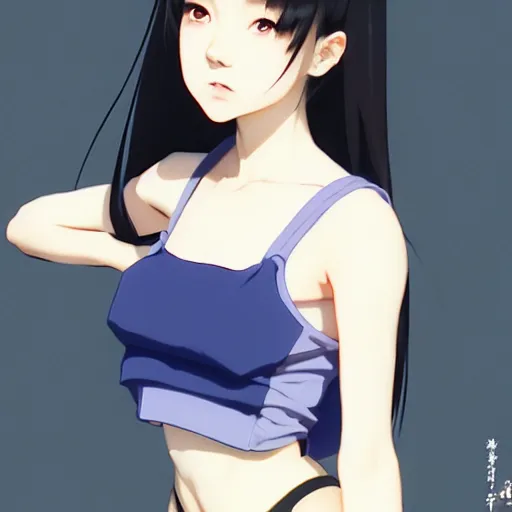 Image similar to a beautiful young japanese billie eillish alluring instagram model in crop top, by ilya kuvshinov and artgerm, aesthetic, gorgeous, alluring, attractive, gapmoe yandere grimdark, trending on pixiv fanbox, painted by greg rutkowski makoto shinkai takashi takeuchi studio ghibli, akihiko yoshida