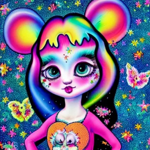 Image similar to Lisa Frank collaboration with Mark Ryden