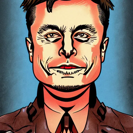 Prompt: elon musk as a ork in the lord of the rings adobe illustrator, trending on pixiv, behance