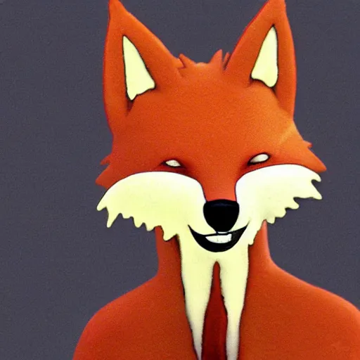 Image similar to a fox with candle head by studio ghibli