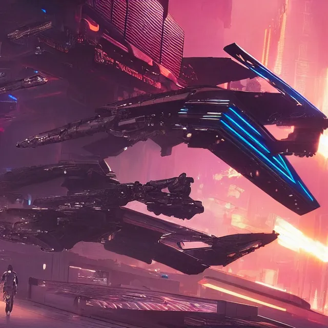 Image similar to ( cyberpunk 2 0 7 7, bladerunner 2 0 4 9 ) scientists creating an artificial alien highly detailed futuristic biomechanical thick smooth quad wing combat spaceship in their spaceship lab, hyper realistic, highly detailed, sharp focus, depth of field, photography, natural light,, ultra detailed, photorealistic, by brian sum and annie leibowitz, - t