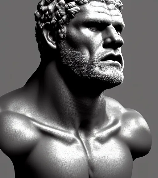 Image similar to heracles, complex 3 d render, hyper detailed, ultrasharp, digital portrait, concept art, character design, illustration, studio lights, hyper realistic, ultra detailed, volumetric lighting, 8 k uhd post - production, artstation hq, unreal engine 5, unity engine