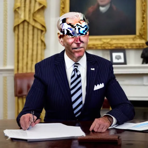 Prompt: joe biden black and white gigachad