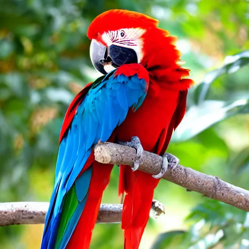Prompt: scarlet macaw