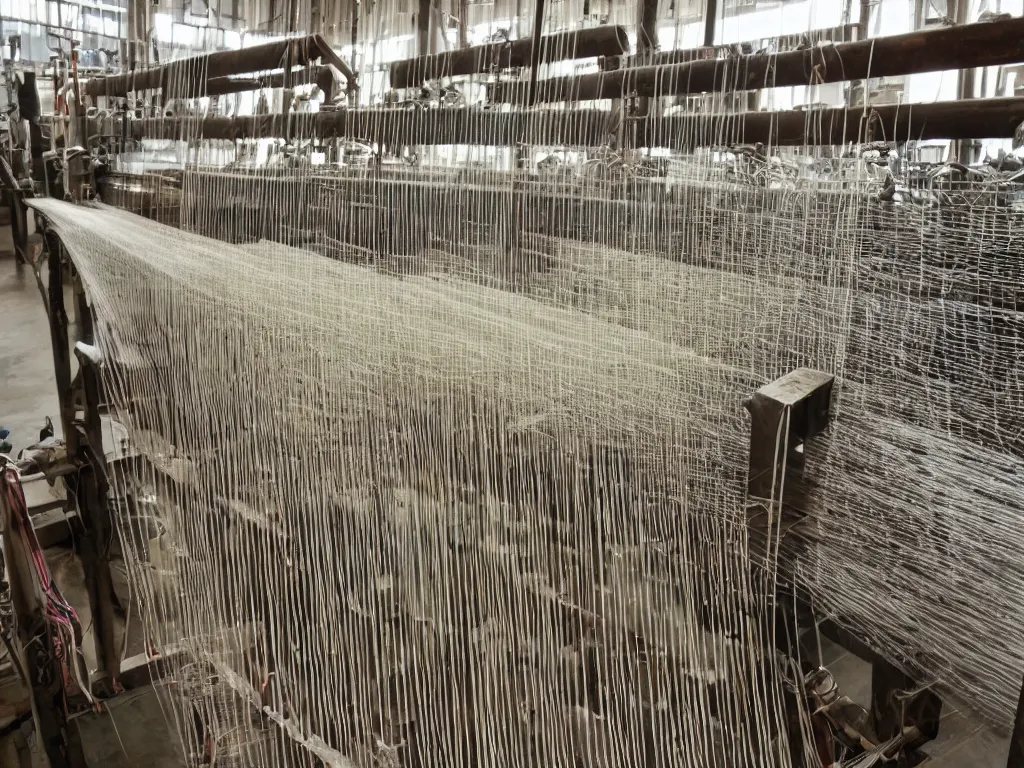 Image similar to industrial revolution weaving loom