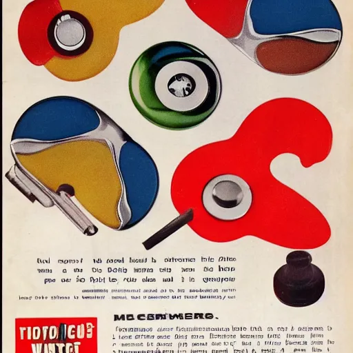 Prompt: 1 9 5 0 style magazine advertisement for fidget spinners