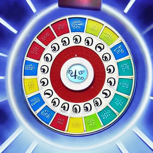 Image similar to broadcast still of wheel of fortune board with 4 empty spaces