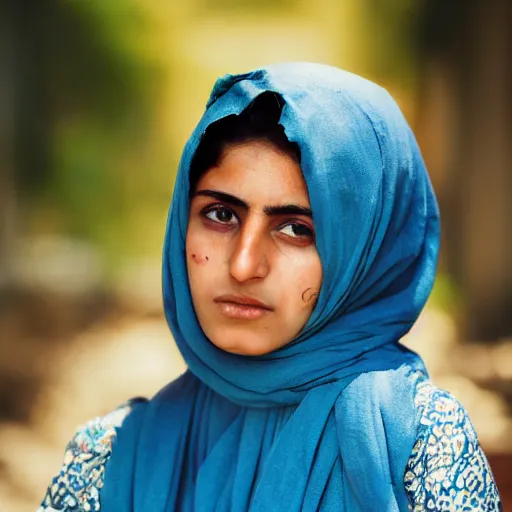 Image similar to Iranian girl, photo by Steve McCurry, 4k, ultra realistic
