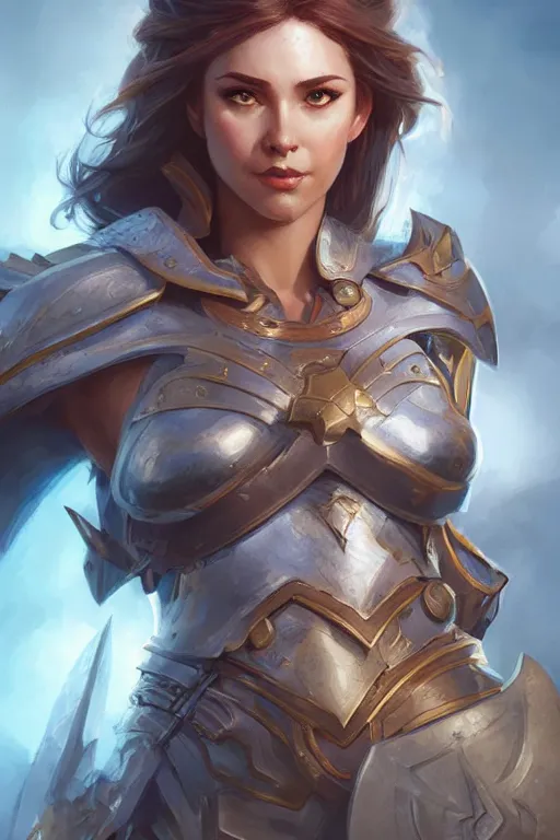 Image similar to amazon valkyrie athena, d & d, fantasy, portrait, highly detailed, headshot, digital painting, trending on artstation, concept art, sharp focus, illustration, art by artgerm and greg rutkowski and magali villeneuve