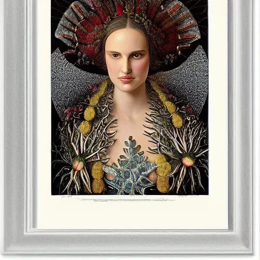 Image similar to portrait of natalie portman by ernst haeckel