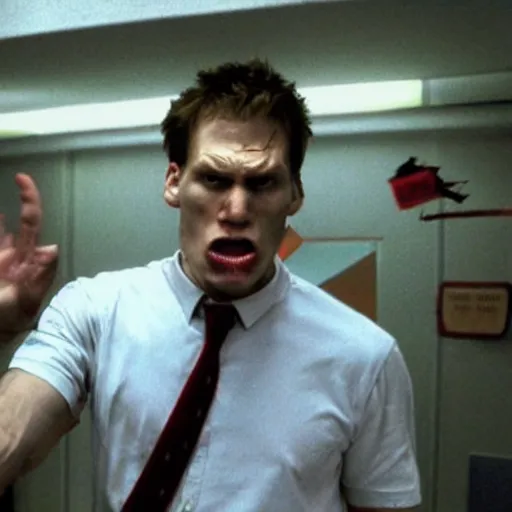 Image similar to Live Action Still of Jerma in Shaun of the Dead, real life, hyperrealistic, ultra realistic, realistic, highly detailed, epic, HD quality, 8k resolution, body and headshot, film still