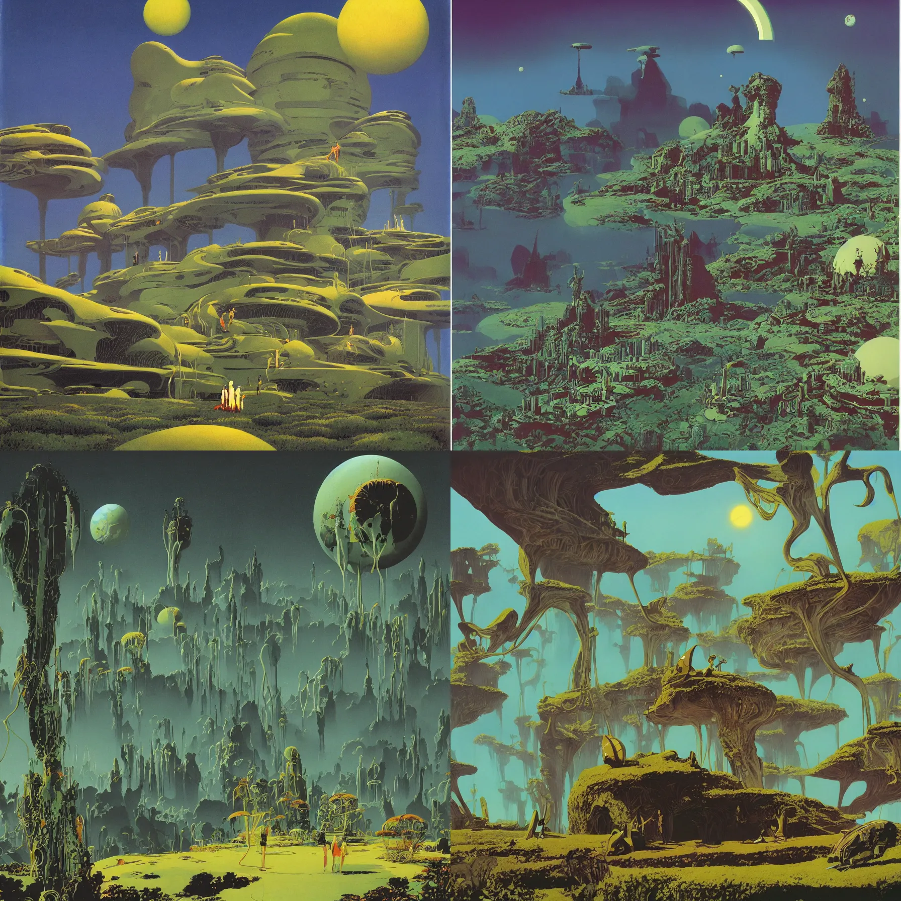 Image similar to utopia by roger dean, dean ellis, in the style of dan mcpharlin,