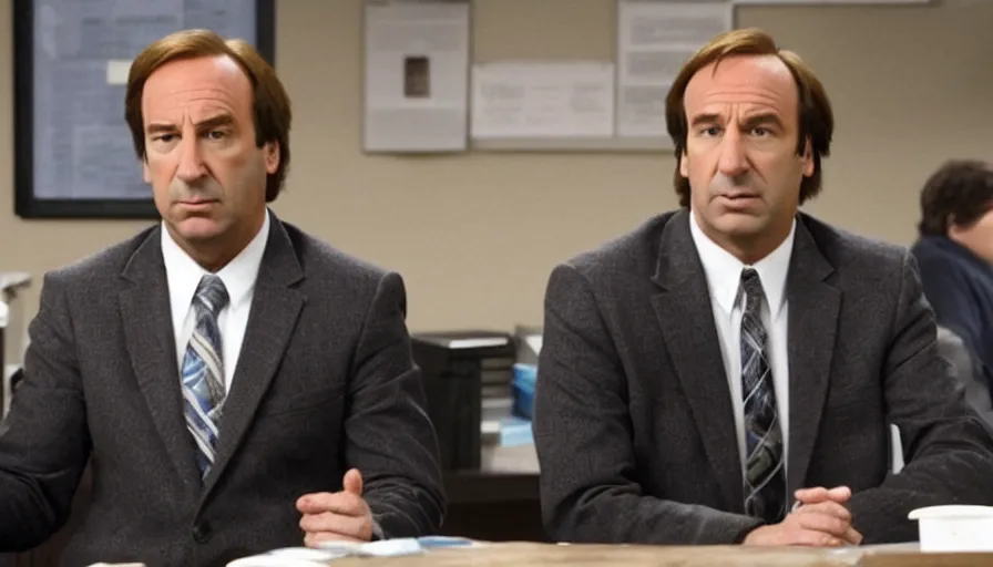 Image similar to saul goodman in the office us