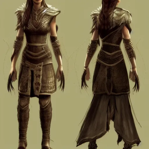 Image similar to A concept art of Emma Watson in The Elder Scrolls V: Skyrim (2009 video game)