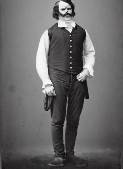 Image similar to 1 8 0 0 s style full body detailed photograph of jack black, realistic