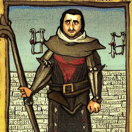 Prompt: Mike Stoklasa from Red Letter Media as a medieval executioner