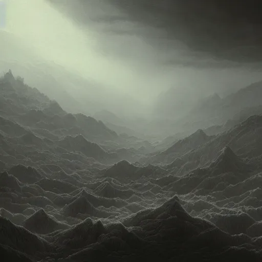 Prompt: a nightfall over a fantastical san francisco bay area, fantastical, transcendent, clean linework, dramatic, unexpected, surprising, epic light scene, spectacular, finely detailed, award winning, 4 k, trending on artstation, photorealistic, volumetric lighting, octane render uhd artwork by gustave dore, by michelangelo, by beksinski