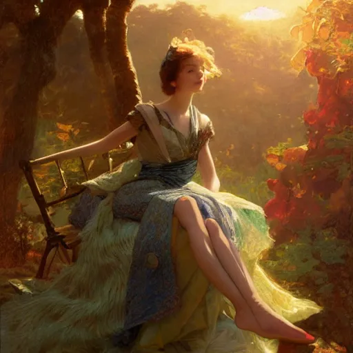 Prompt: detailed high fashion studio portrait of an anime anya taylor joy, eyes closed, sun light, painting by gaston bussiere, craig mullins, j. c. leyendecker