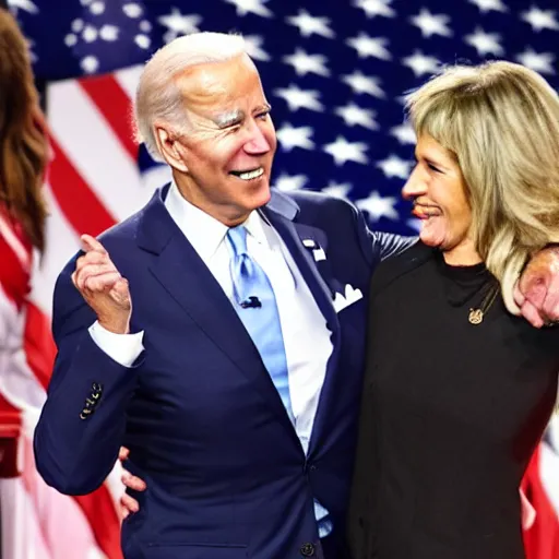 Image similar to Joe Biden making an L with his fingers