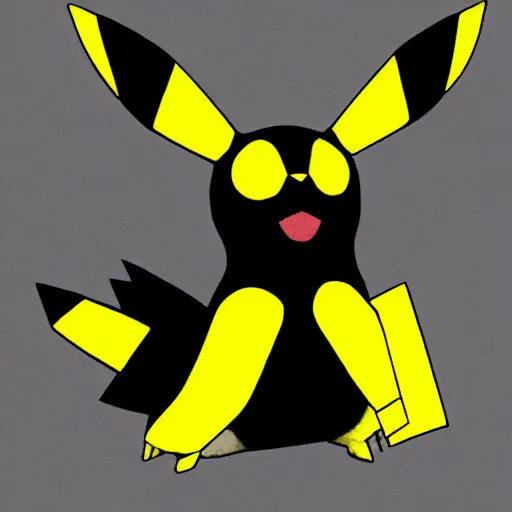 Prompt: a cross between pikachu, and onyx