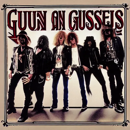 Prompt: Guns N Roses Use your illusion part 1 album cover