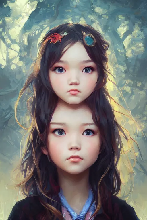 Prompt: very cute girl portrait, highly detailed eyes, intricate details, by artgerm, tooth wu, dan mumford, beeple, wlop, rossdraws, james jean, marc simonetti, artstation giuseppe dangelico pino and michael garmash and rob rey and greg manchess and huang guangjian and makoto shinkai