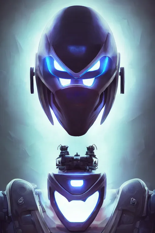 Image similar to epic mask helmet robot ninja portrait stylized as fornite style game design fanart by concept artist gervasio canda, behance hd by jesper ejsing, by rhads, makoto shinkai and lois van baarle, ilya kuvshinov, rossdraws global illumination radiating a glowing aura global illumination ray tracing hdr render in unreal engine 5