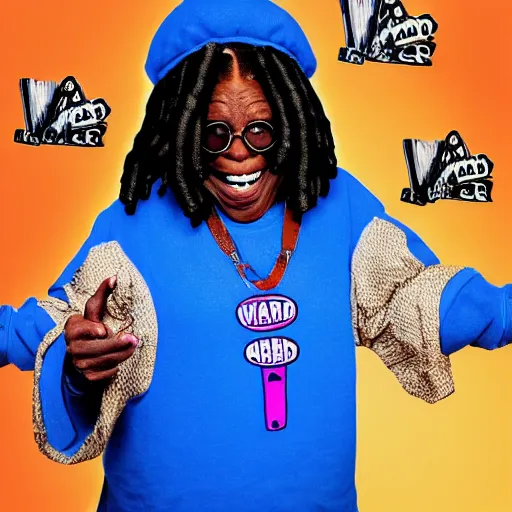 Image similar to whoopi goldberg as wario in real life