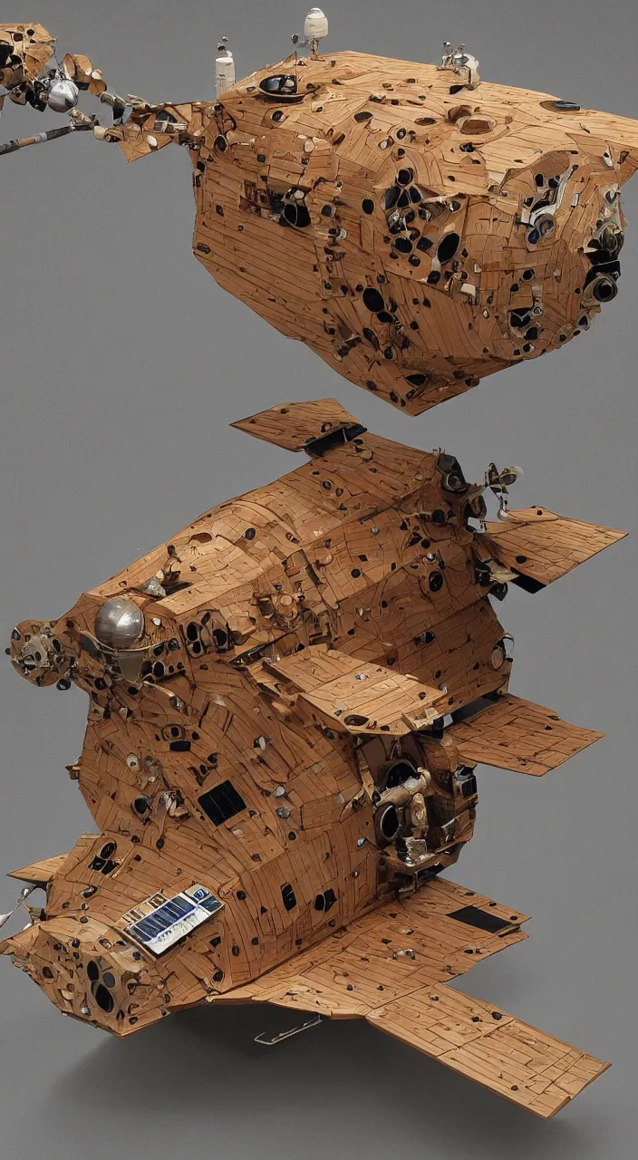 Prompt: spacecraft made out of wood