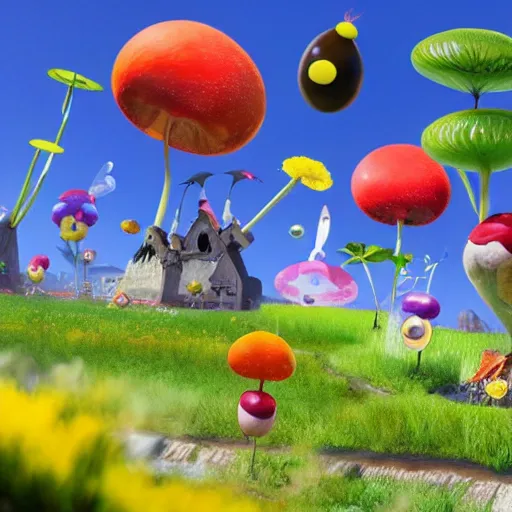 pikmin 4 world concept art | Stable Diffusion