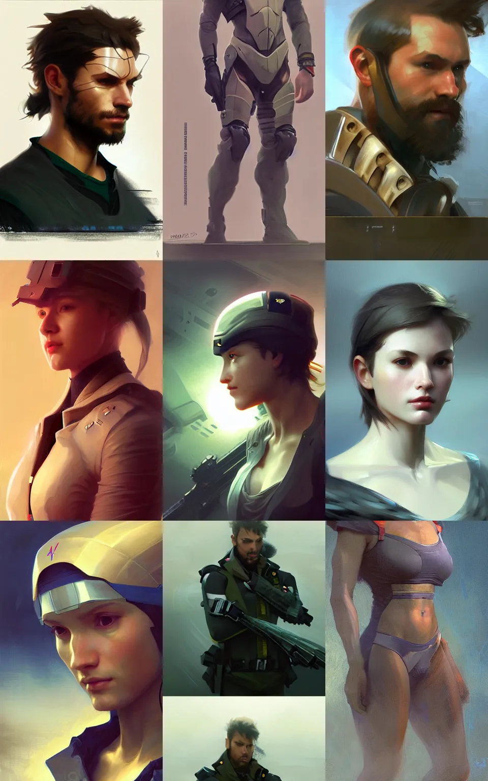 Prompt: character concept portrait, Tidalpunk Engineer style digital painting, concept art, smooth, sharp focus, illustration, from Metal Gear, by Ruan Jia and Mandy Jurgens and William-Adolphe Bouguereau, Artgerm