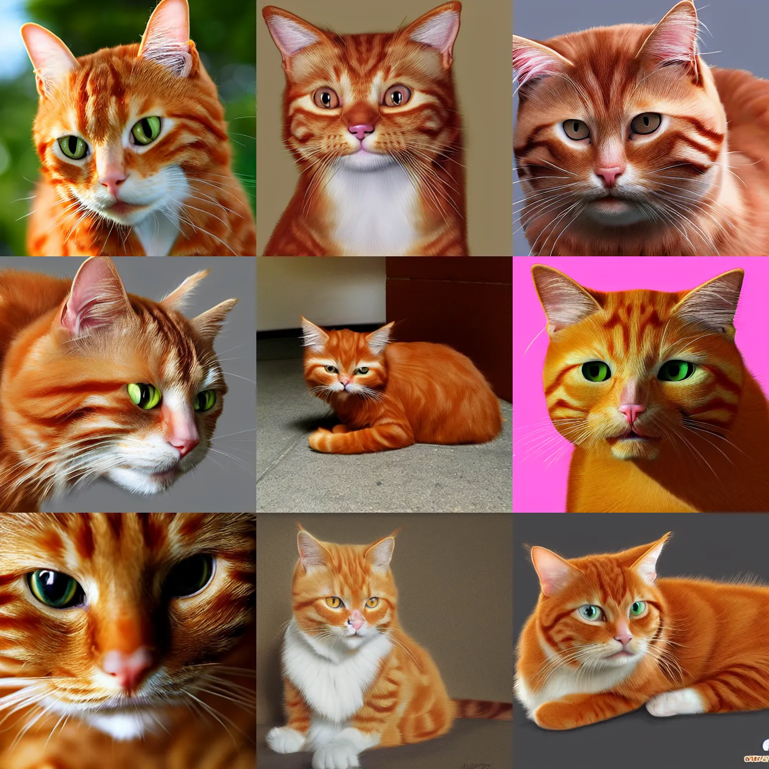 Prompt: ginger cat, hyper-realistic