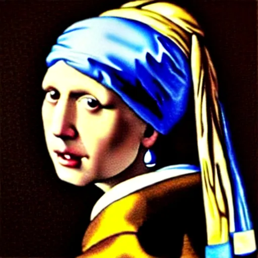 Image similar to jason statham with a pearl earring by vermeer