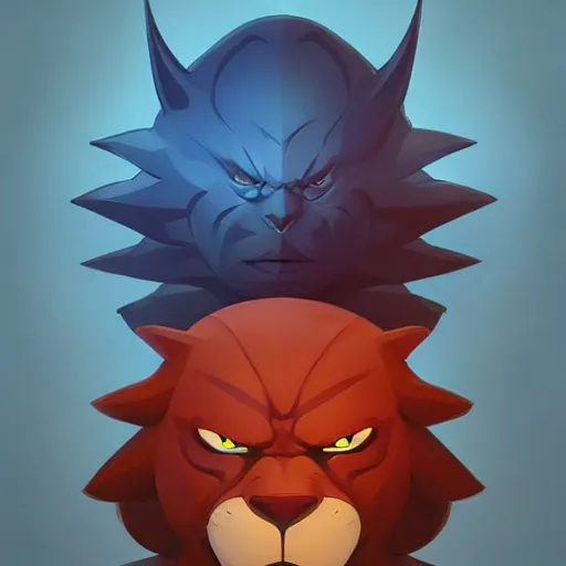 Image similar to face icon stylized minimalist thundercats, loftis, cory behance hd by jesper ejsing, by rhads, makoto shinkai and lois van baarle, ilya kuvshinov, rossdraws global illumination