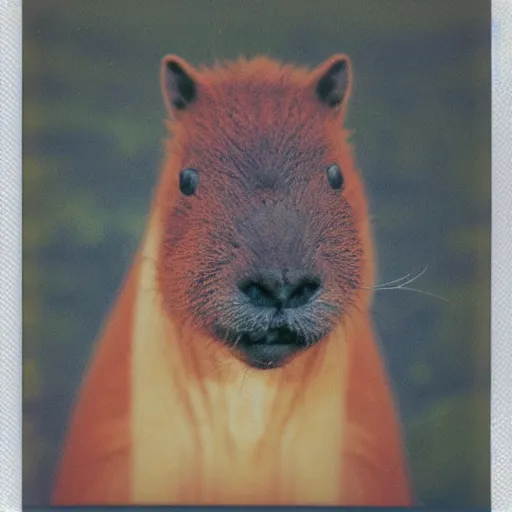 Image similar to polaroid of capybara