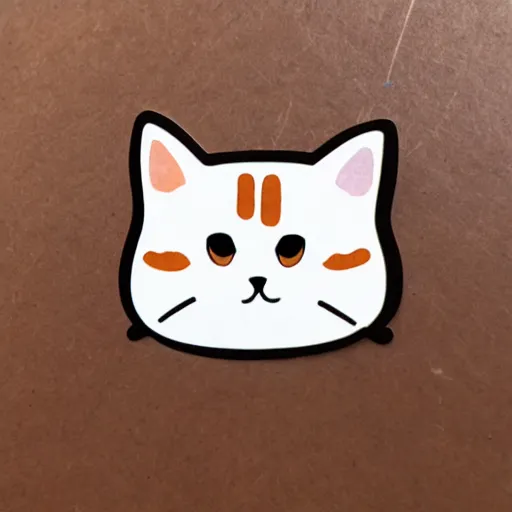 Prompt: happy cat in the morning, dye cut sticker