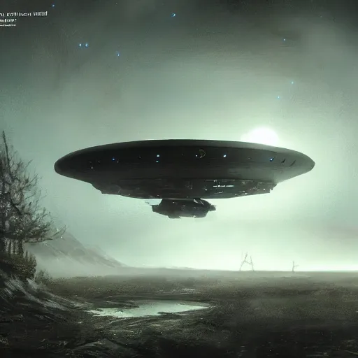 Image similar to found footage of a ufo at night, found footage, dynamic lighting, photorealistic fantasy concept art, trending on art station, stunning visuals, creative, cinematic, ultra detailed