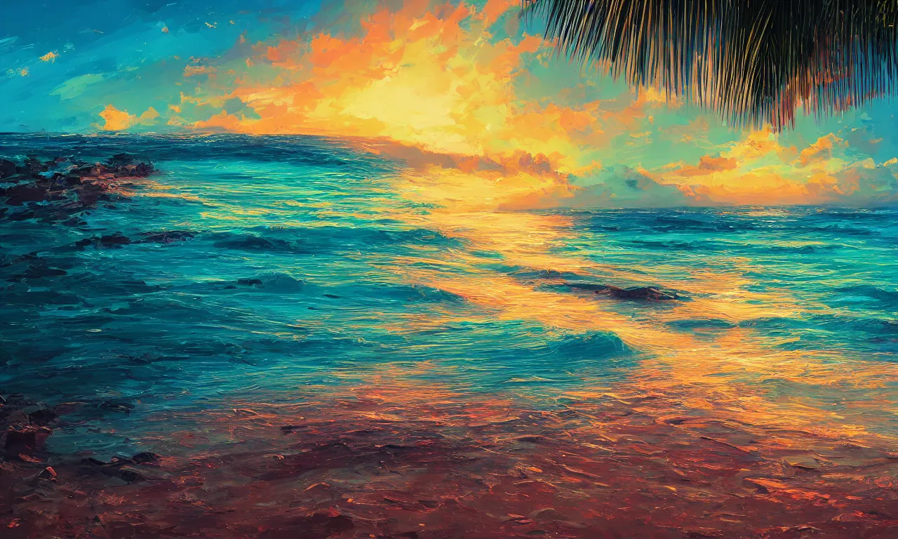 Image similar to paradise beach by alena aenami artworks in 4 k