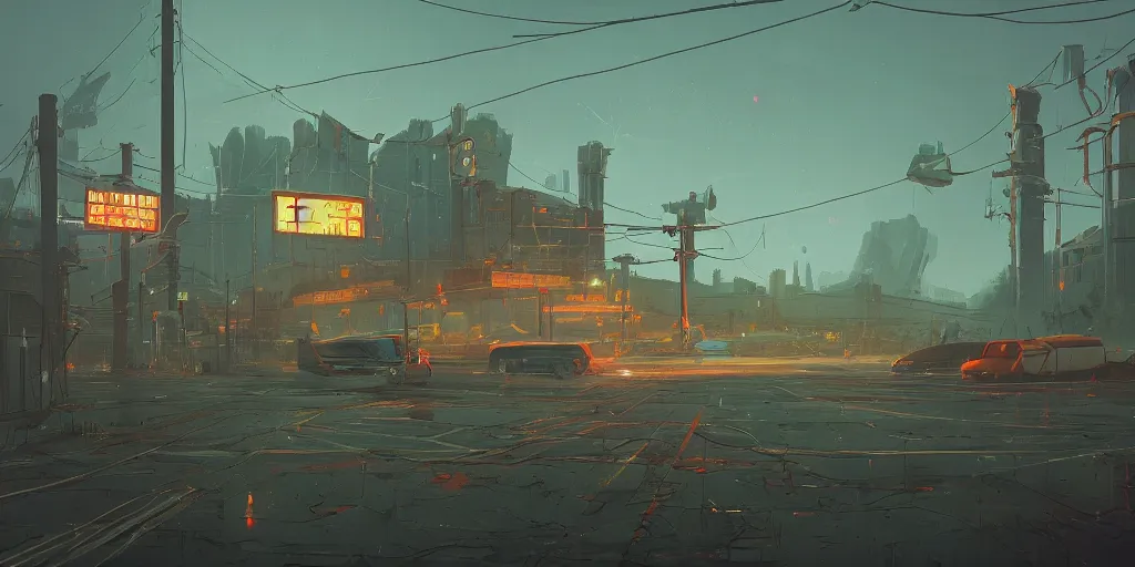 Prompt: artwork cinematic, establishing shot, extremely high detail, photorealistic, cinematic lighting, artstation, by simon stalenhag