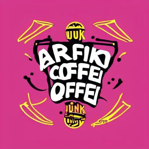 Image similar to a logo for a futuristic afropunk coffee company